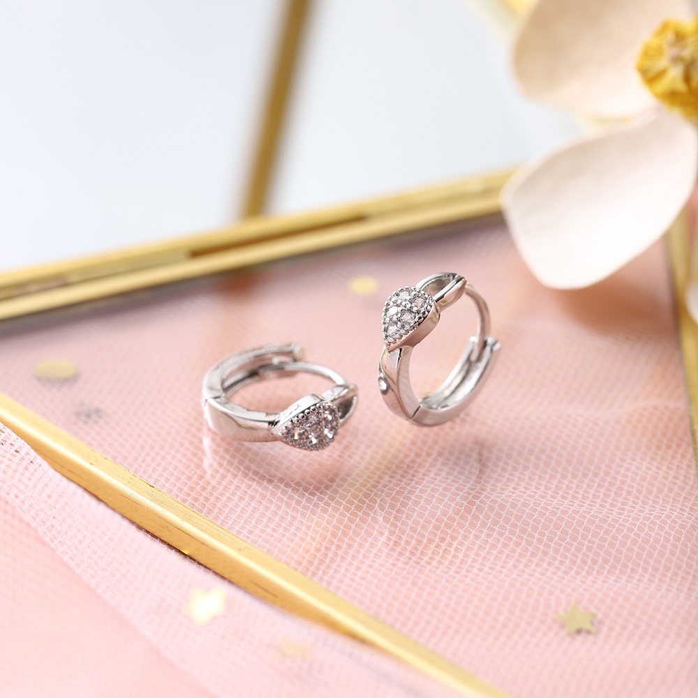 ✅✨COD Anting Korea Wanita Fashion Aksesoris Titanium Anting Hoop Perhiasan Perak Murah D621
