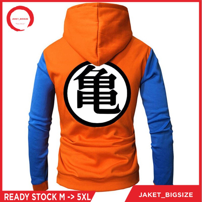 Jaket Hoodie Sweater Dragon Ball Anime jumbo bigsize pria wanita ukuran m l xl xxl xxxl xxxxl xxxxxl