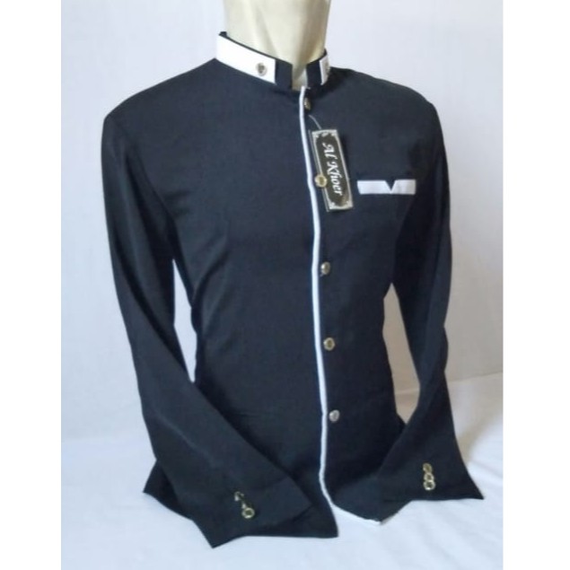 JASKO HITAM POLOS LIST PUTIH BELI 2 GERATIS SENDAL 1PCS