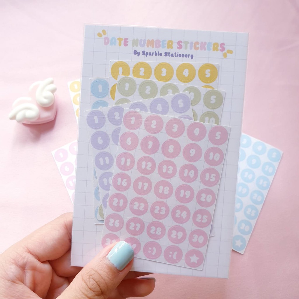 STICKER TANGGAL PASTEL ISI 175 STIKER CANTIK READY STOCK AGENDA PLANNER