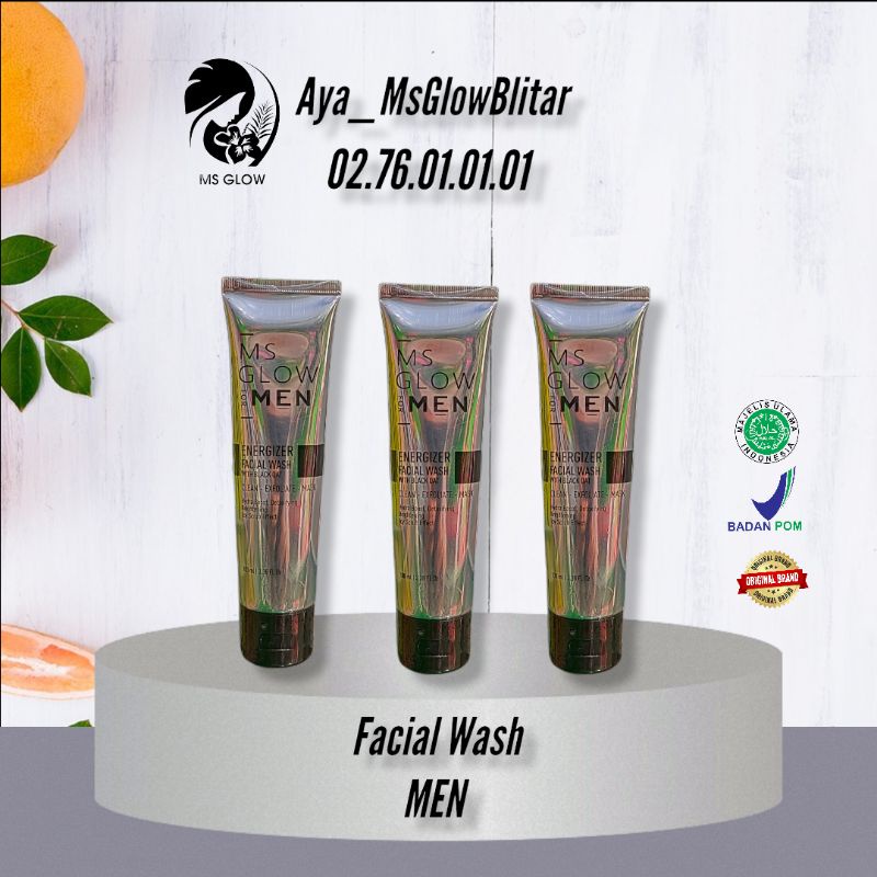 FACEWASH FOR MEN MS GLOW / PEMBERSIH WAJAH /