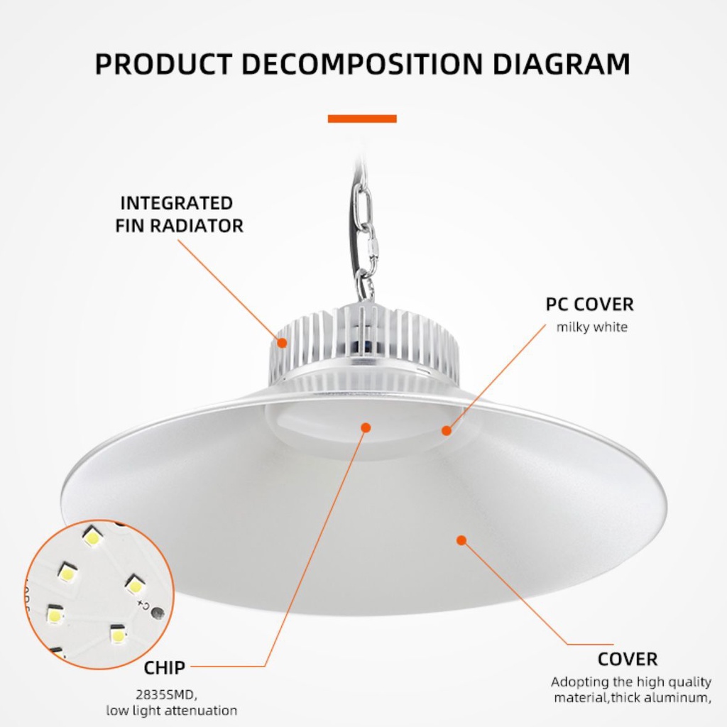 Lampu gantung industri gudang led 30watt Highbay LED AWET SUPER TERANG