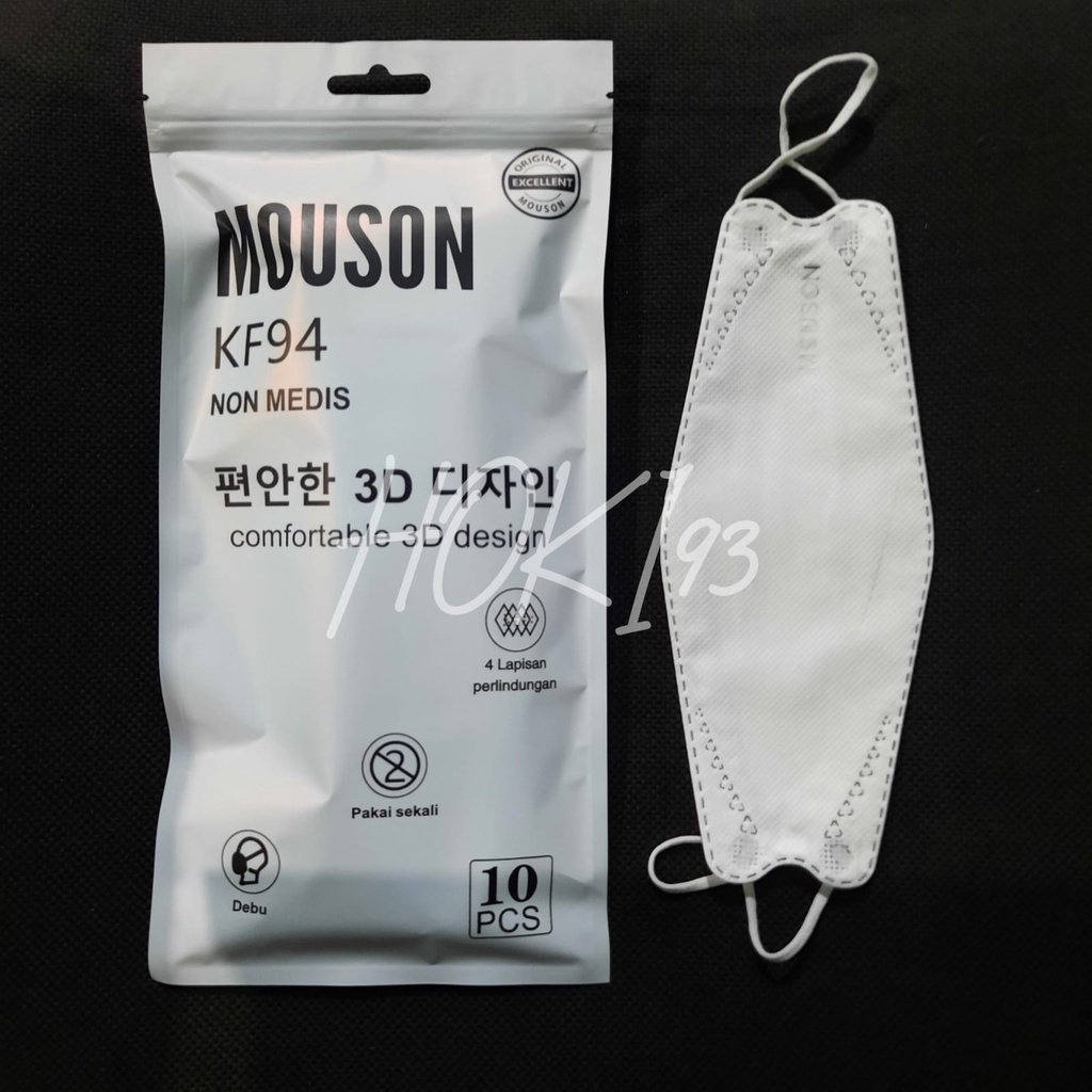 izin kemenkes / masker kf94 mouson import 4ply model 3D / masker 4ply izin kemenkes