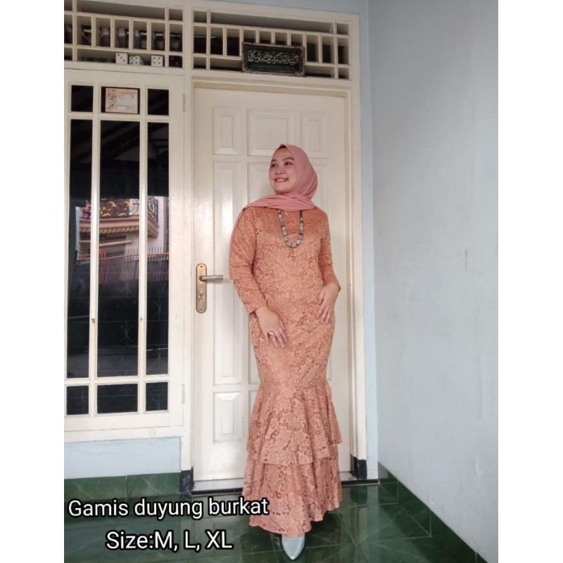 dress brukat mermaid lorama