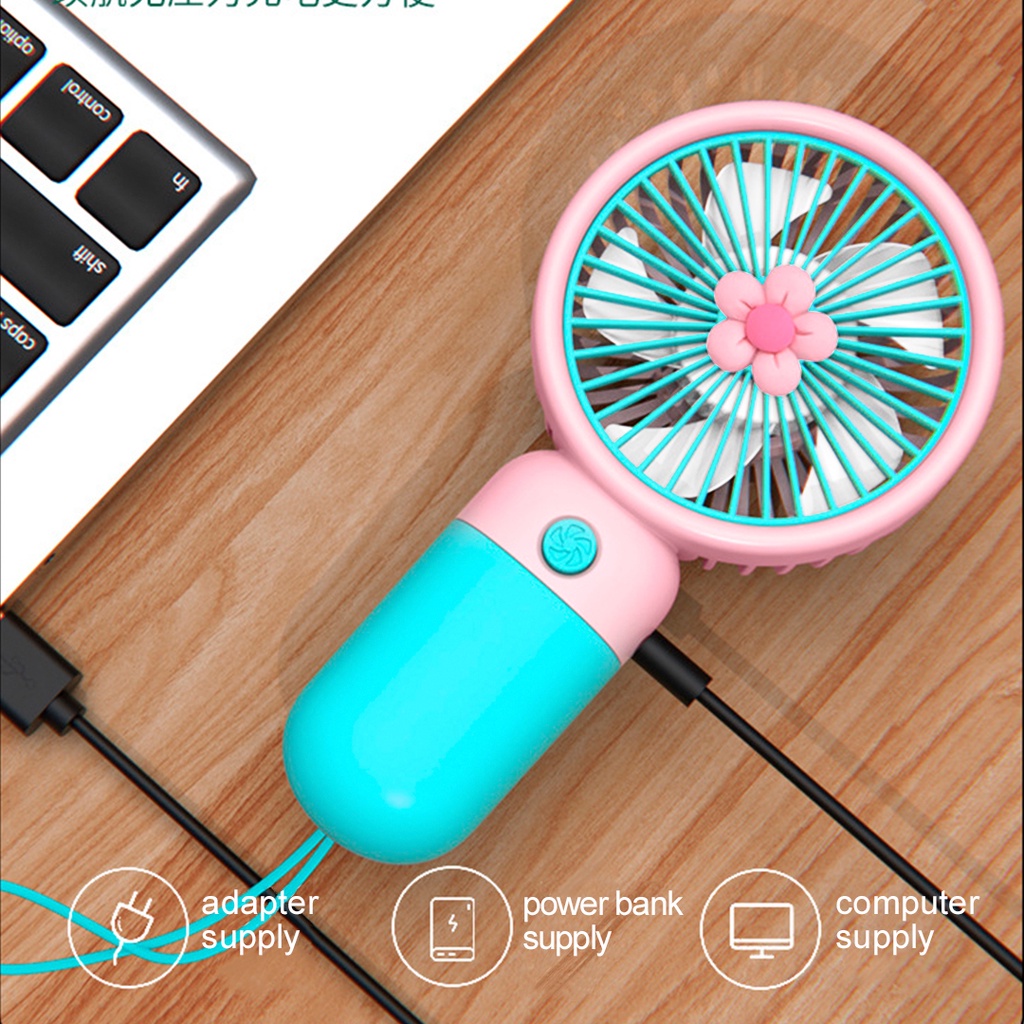 BENCO Kipas Angin Kecil Genggam Tangan Mini Fan Cute Portable USB Charge