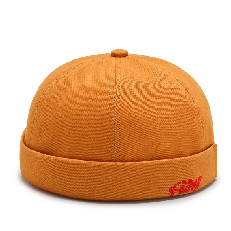 Topi Melon Bahan Kulit Warna Solid Gaya Retro Adjustable Untuk Pria