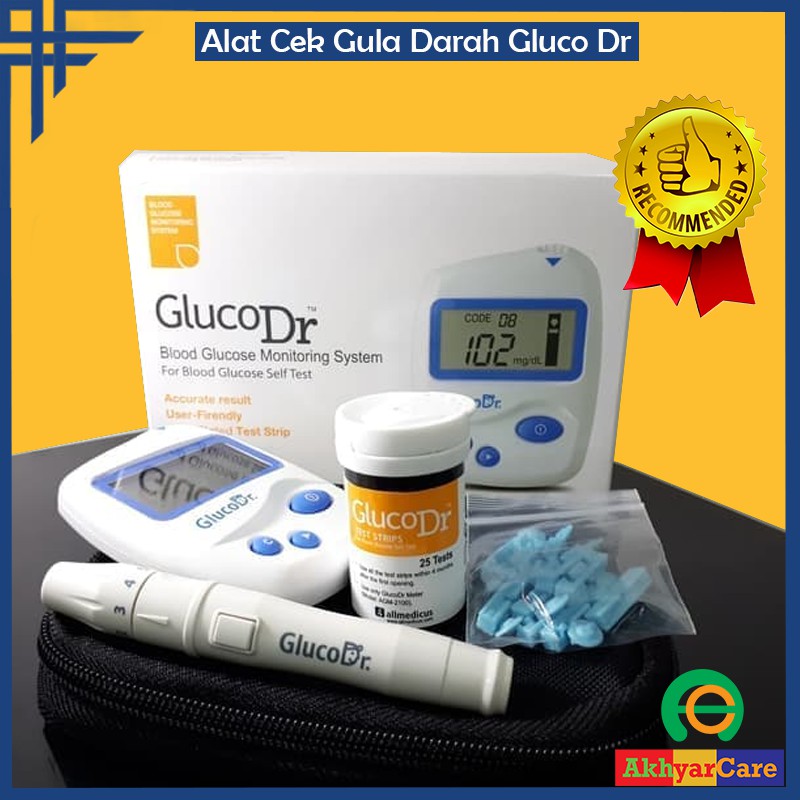 Gluco Dr Alat Cek Tes Test Gula Darah Glukosa Glucose Original Alat Perlengkapan Medis