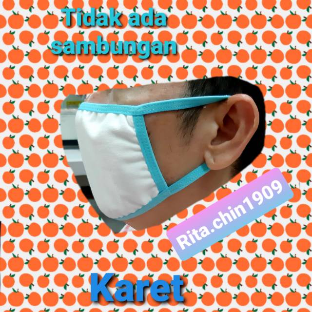 Masker kain katun lembut tali karet sehingga elastis