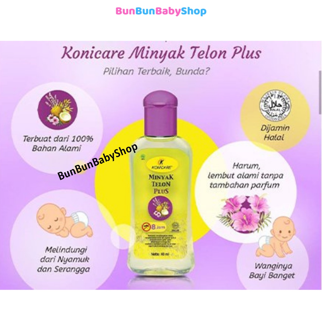 Minyak Telon Plus Konicare Oil Perawatan Bayi New Born Baru Lahir Murah Perlengkapan Mandi Baby 60ml