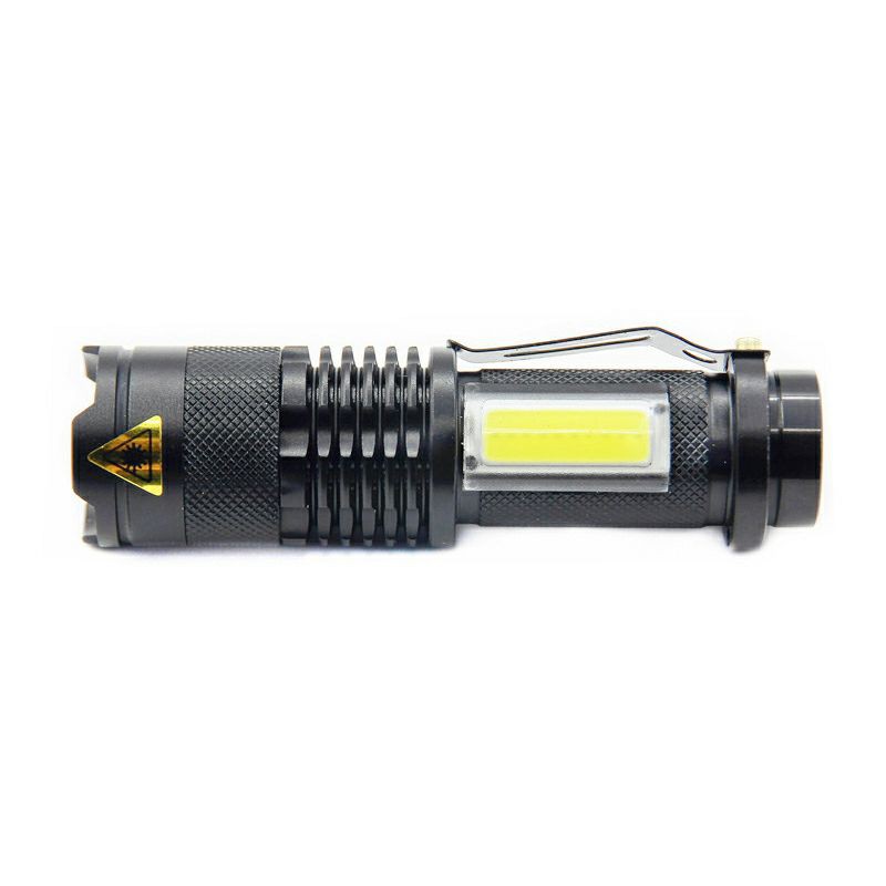 TaffLED Senter LED 3800 Lumens Waaterproof Pocketman COB Zoomable - P1 - Black