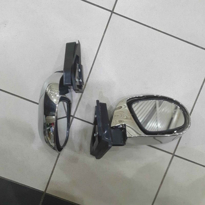 mirror spion utama luar kanan kiri MOBIL SEDAN universal CHROME CROME model m3 BISA lipat MANUAL