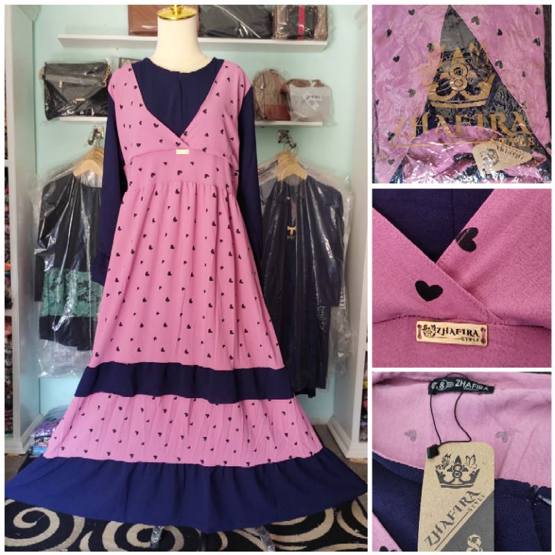 Gamis Crinkle Printing ZHAFIRA lesti