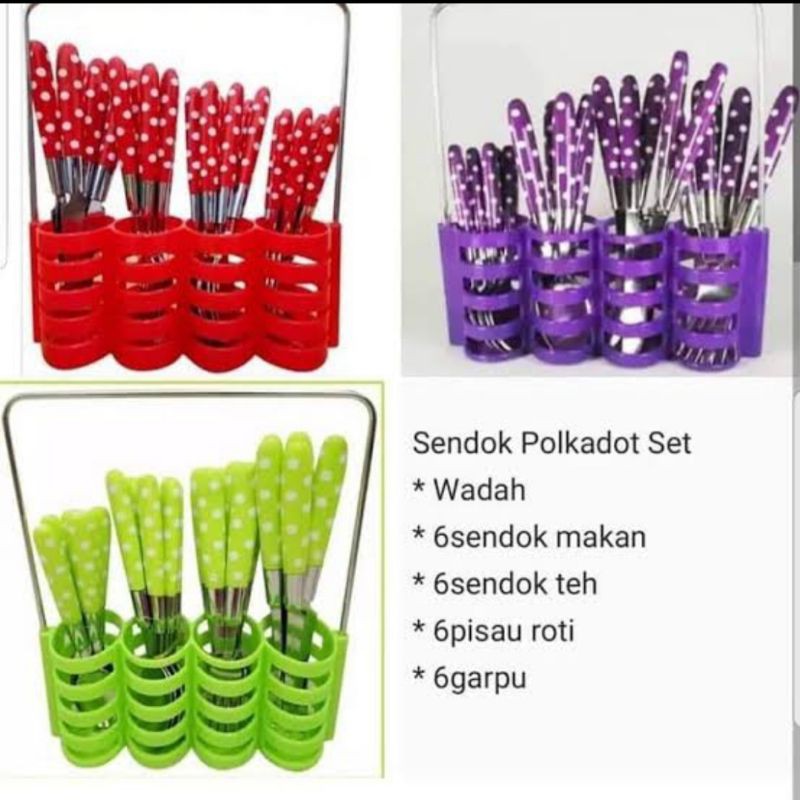 NT Merch- sendok polkadot / sendok polkadot murah / sendok polkadot set / sendok set