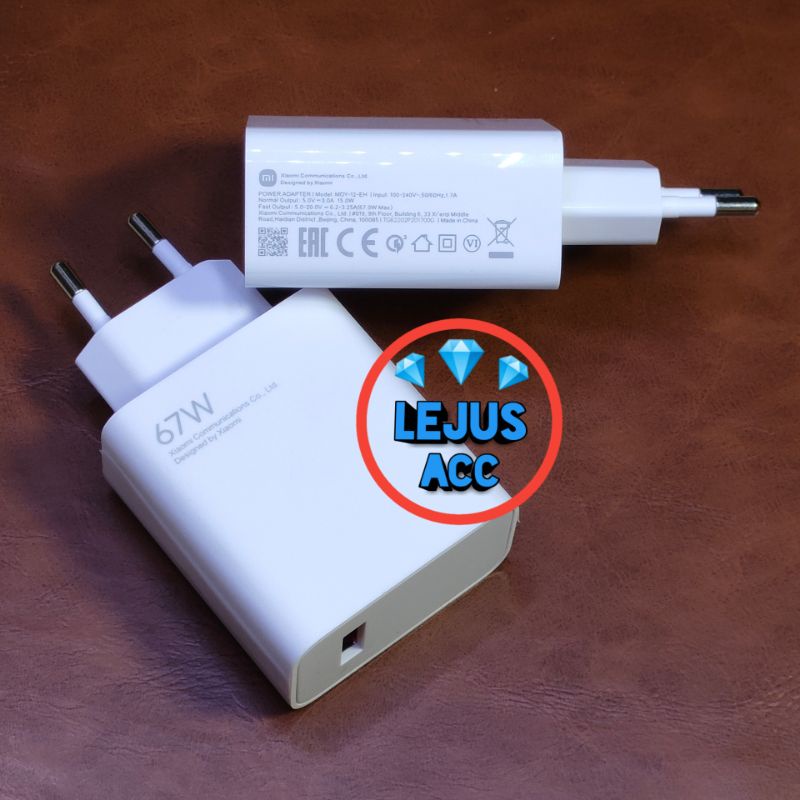 Batok Adapter Charger Xiaomi Mi 11 - Mi 11 Pro - Mi 11 Ultra 67W Turba Charger Original