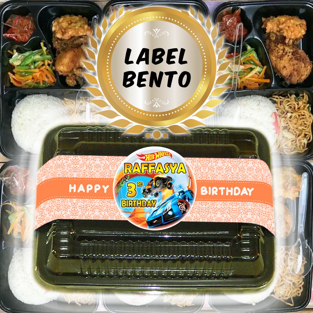 

HOT WHEELS - LABEL BENTO / LABEL AQIQAH / LABEL NASI BENTO ULTAH ULANG TAHUN