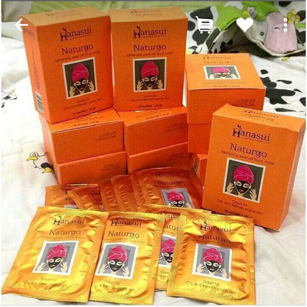 Masker Wajah Hanasui / Masker Komedo / Masker Hitam Naturgo / BPOM Original