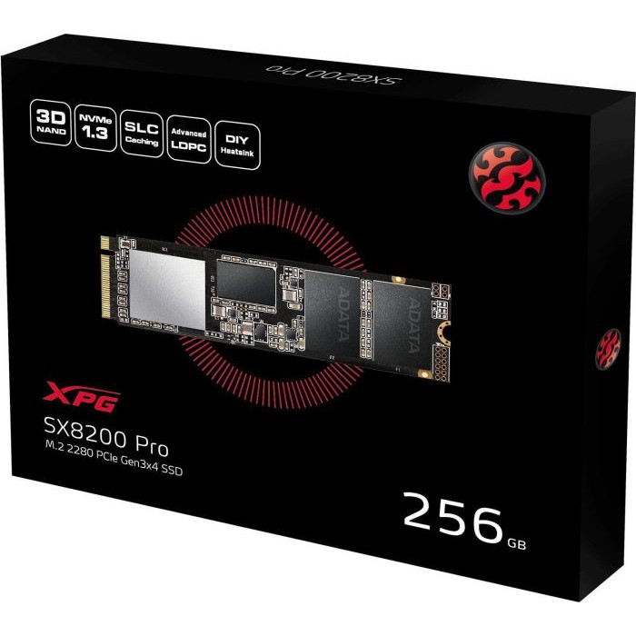 SSD Adata SX8200 Pro 256GB M.2 PCIe NVMe 1.3 Gen3x4 SX8200Pro