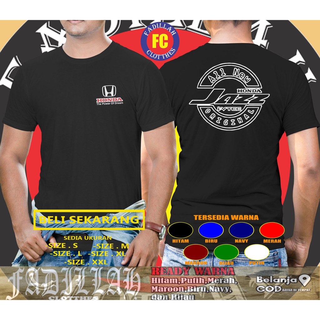 Kaos Mobil All New Honda Jazz I-VTEC Original Baju Otomotif