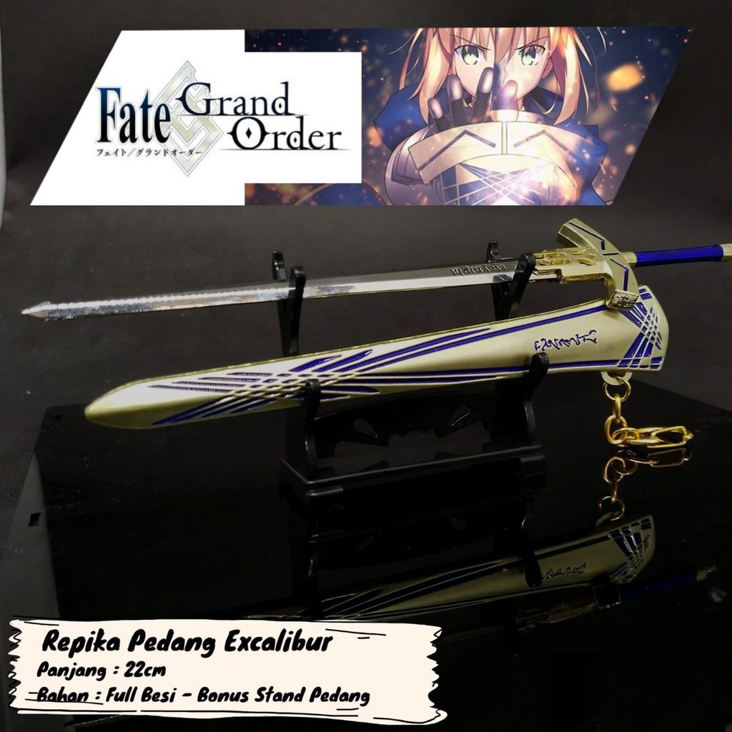 Gantungan Kunci Pedang Fate Grand Order Artoria Pendragon Excalibur