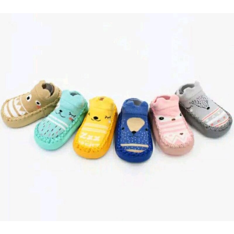 Sepatu anak bayi - baby prewalker shoes socks anti slip kaos kaki