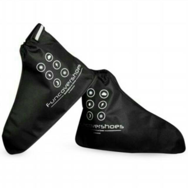 Cover Shoes New FUNCOVER HITAM, Jas Hujan Buat Sepatu