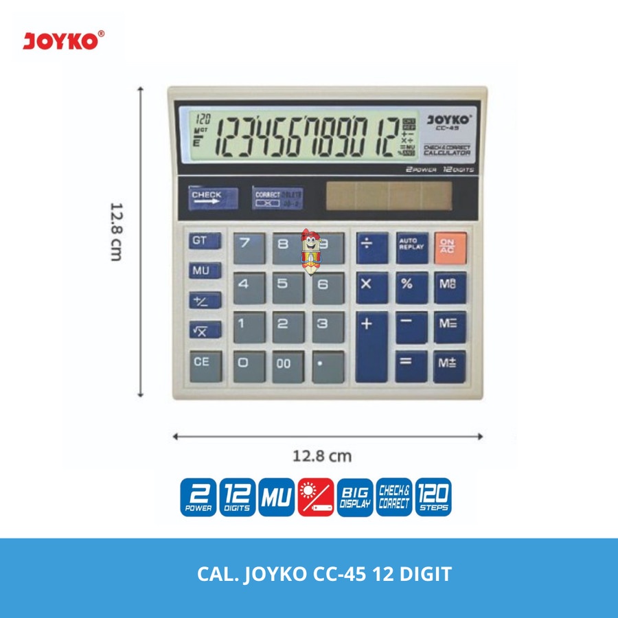 

Kalkulator Joyco CC-45 12 Digits Check Correct