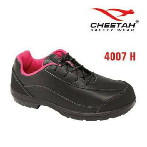 Sepatu Safety Women Cheetah 4007H FREE Semir Sepatu Kiwi Poles Warna Hitam