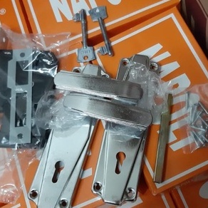 KUNCI PINTU TOP NAPOLI 603 SN/KUNCI PINTU RUMAH SILVER/HANDLE HENDEL PEGANGAN PINTU RUMAH/ GAGANG PINTU HANDLE PINTU KUNCI RUMAH BAGUS HIGH QUALITY/ KUNCI PINTU RUMAH