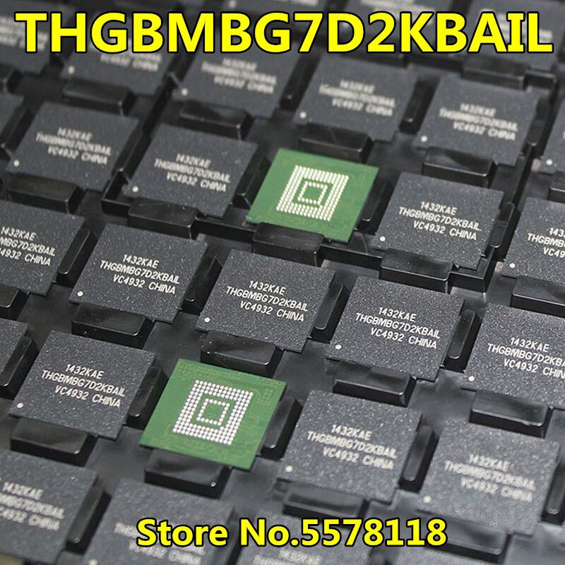 2-10pcs100% Baru Asli THGBMBG7D2KBAIL THGBMBG7D2KBA1L 16GB BGA Chipset