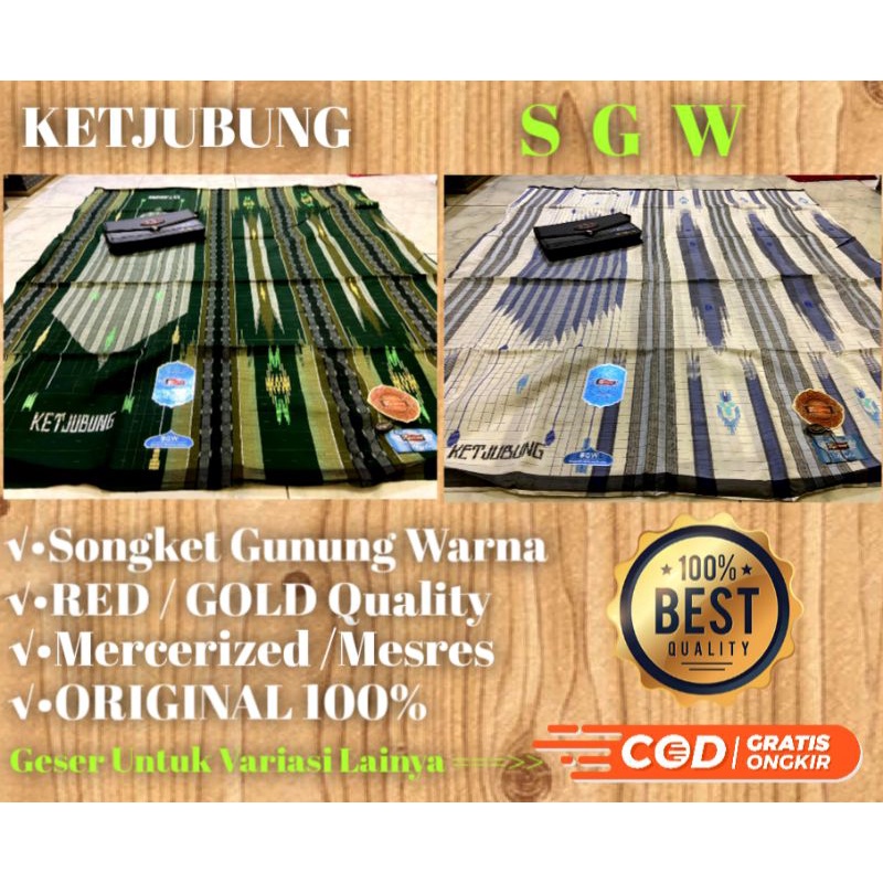 SARUNG KETJUBUNG SGW RED GOLD ORIGINAL MESRES