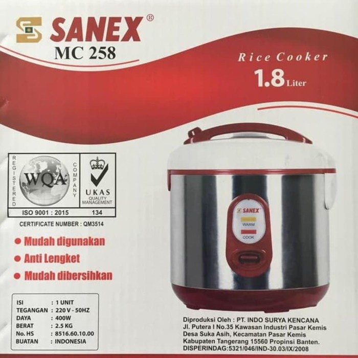 Rice Cooker / Magic Com 1,8Lt SANEX MC-528