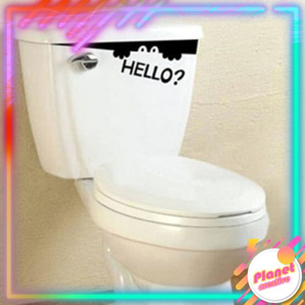 

Stiker Lucu Toilet Cutting Sticker Monster Peeking Hello
