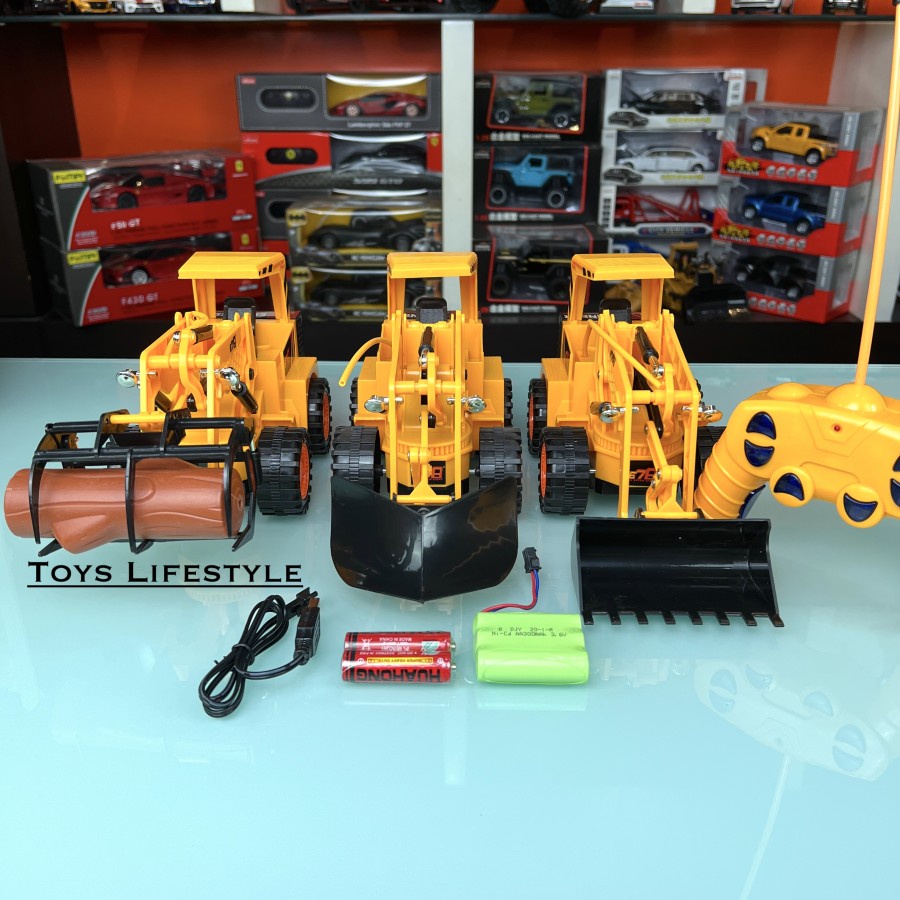 Mainan Mobil Truk Konstruksi Bulldozer RC Remote Control Construction