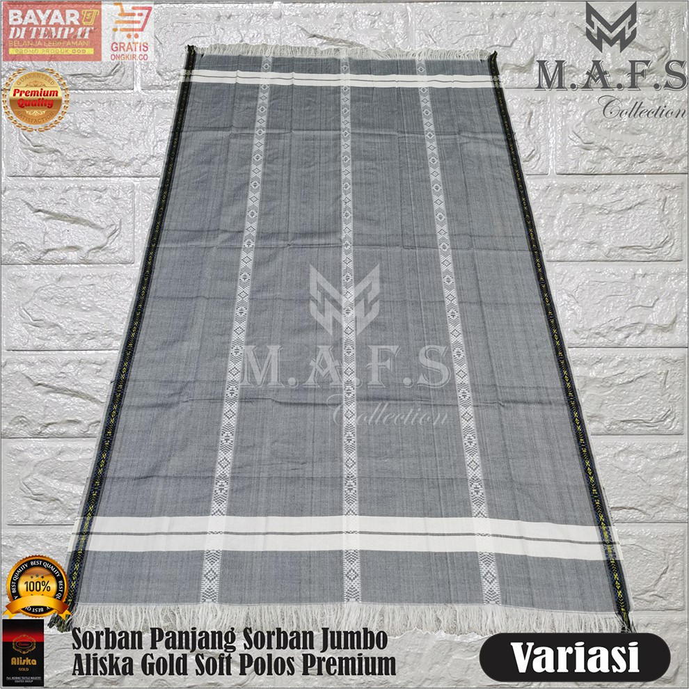 SORBAN IMAMAH SORBAN ALISKA GOLD JUMBO SOFT WARNA