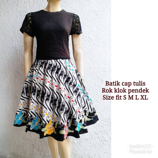 Rok pendek batik klok parang ulir