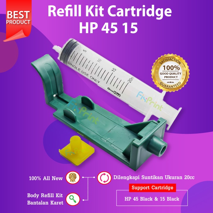 Refill Kit HP45 HP15 Penyedot Tinta Cartridge HP 45 HP 15