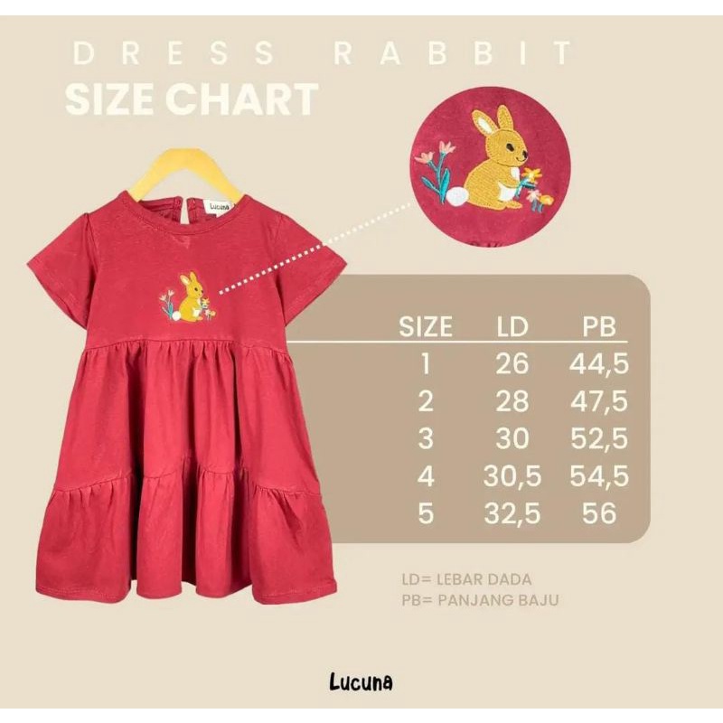 DRESS RABBIT BORDIR BY LUCUNA