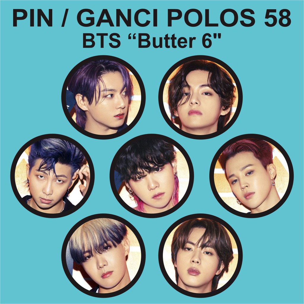 PIN / GANTUNGAN KUNCI POLOS 58 MM - BTS BUTTER 5 dan 6 - Merchandise KPOP Murah