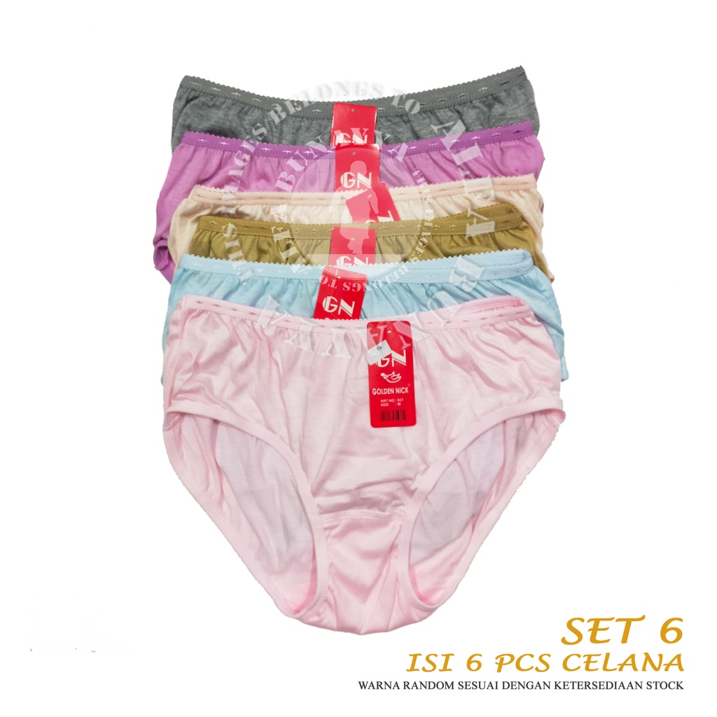 SET 6 Celana Dalam Wanita Pastel - CD GOLDEN NICK - Pakaian Dalam - Underwear Berkualitas S M L XL