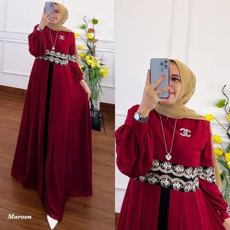 [COD] AISYAH dress // ukuran M.L.XL.XXL // gamis jumbo GAMIS BEST SELLER