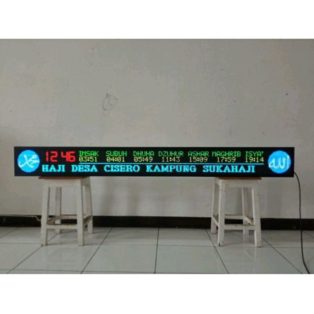 Jam Sholat Running Text RGB P5 Uk. 200x20cm