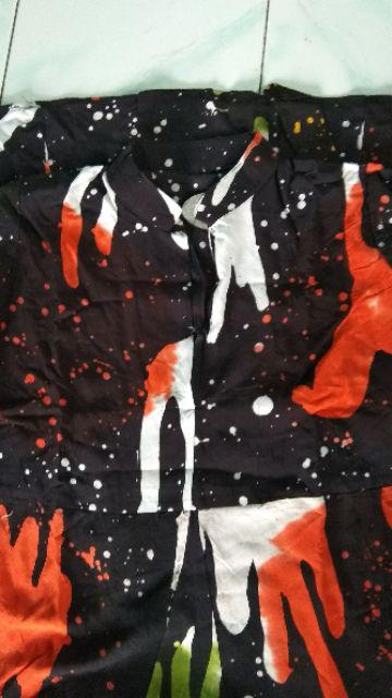 Gamis Twill Batik Terbaru Abstrak Malam