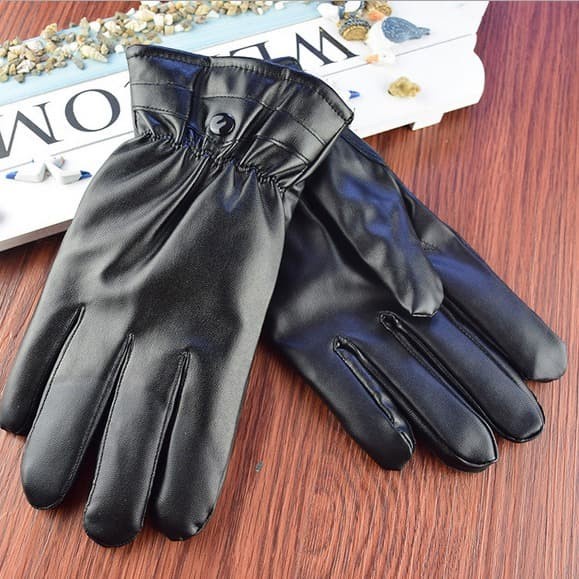 Sarung Tangan Motor Pria Waterproof Touchscreen - Black