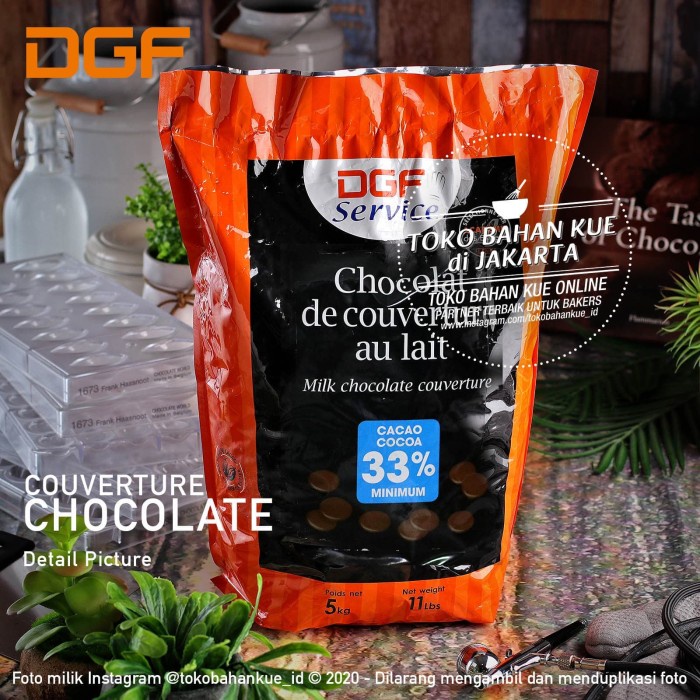 

Fchgtyani Dgf Chocolate 33% Milk Couverture 5Kg Sak Cokelat Coin Coklat Susu