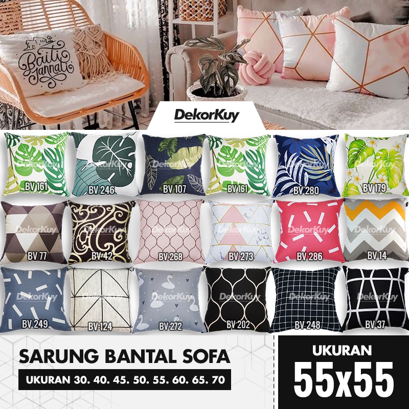 DK - Sarung Bantal Sofa / Sarung Bantal Kursi Uk.55x55