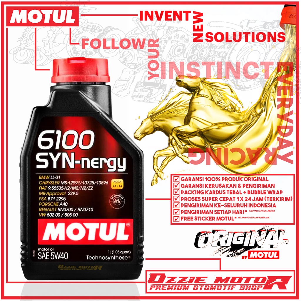 MOTUL 6100 SYN-NERGY 5W40 SN 1L