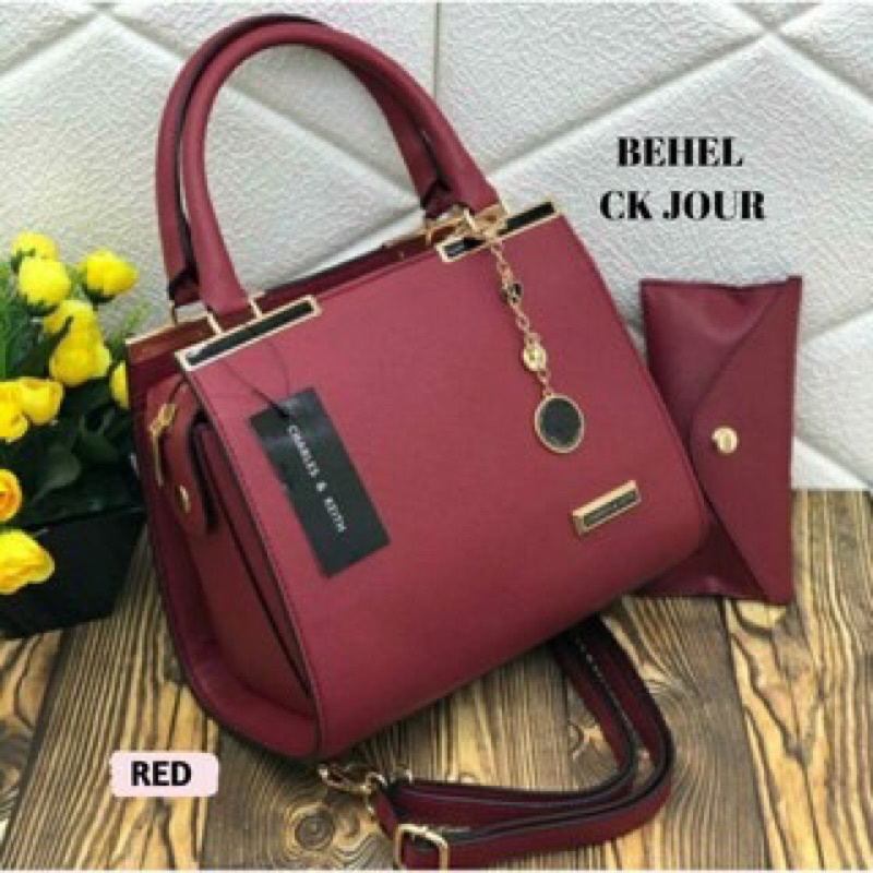 Tas Selempang Wanita Murah Import Korean Fashion Style Sling Bag free dompet