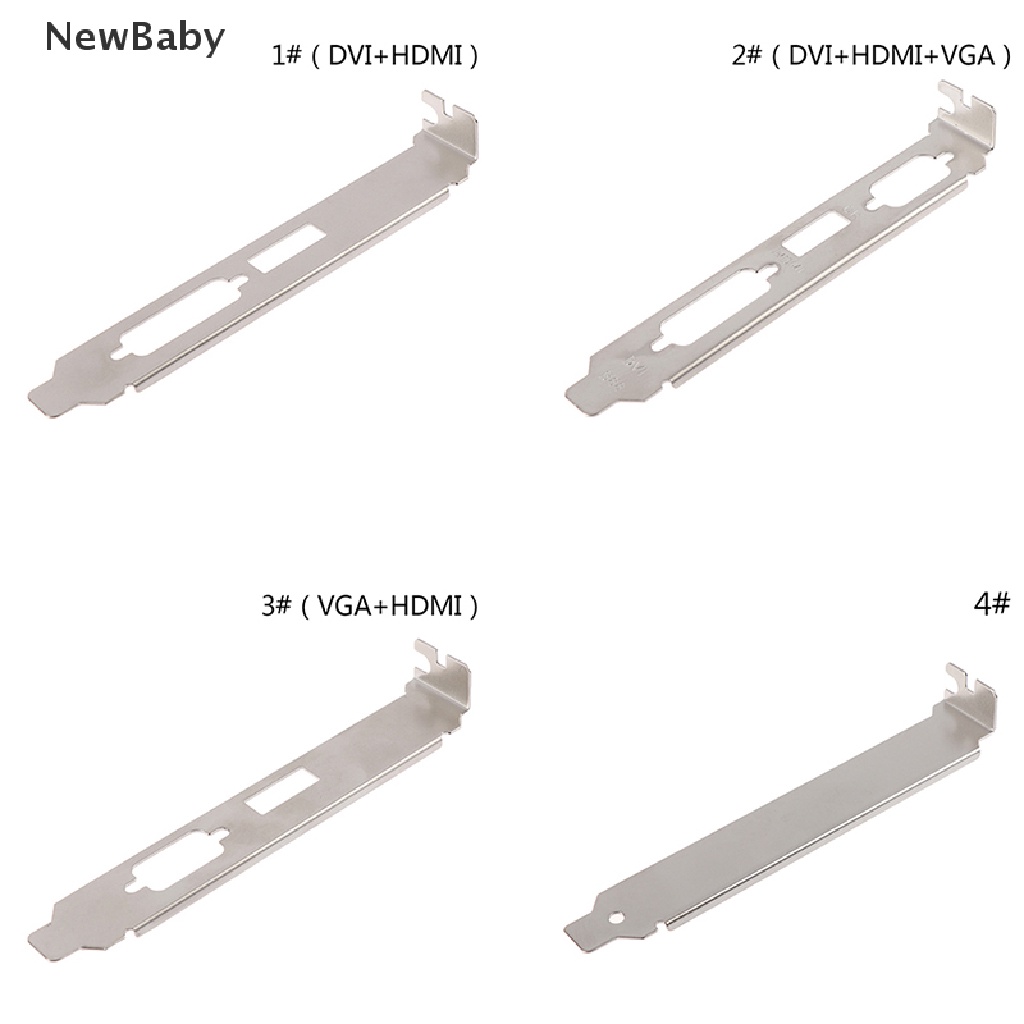 Newbaby 1Pc Bracket Adapter HDMI DVI VGA Port 12cm Untuk Konektor Video Card