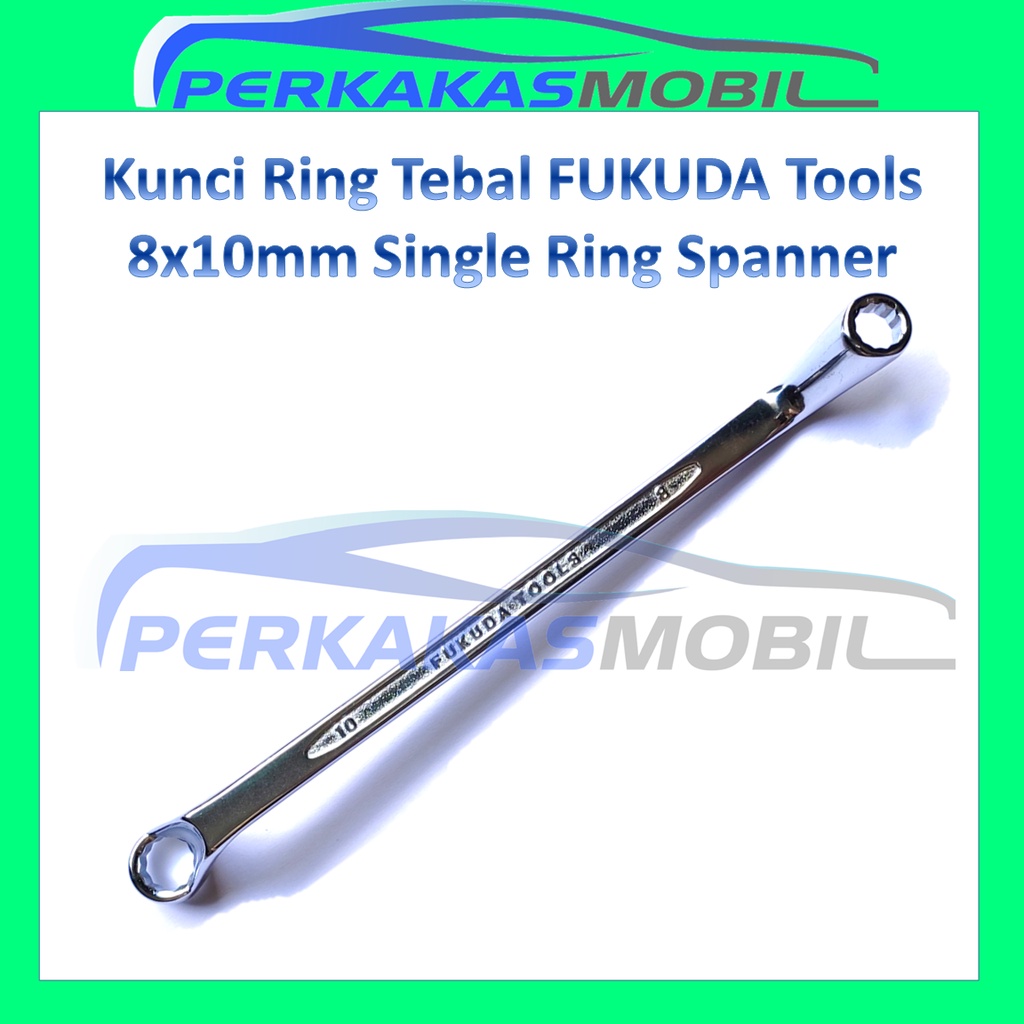 FUKUDA TOOLS Kunci Ring Tebal 8x10mm Model Jerman Single Ring Spanner Box End Wrench
