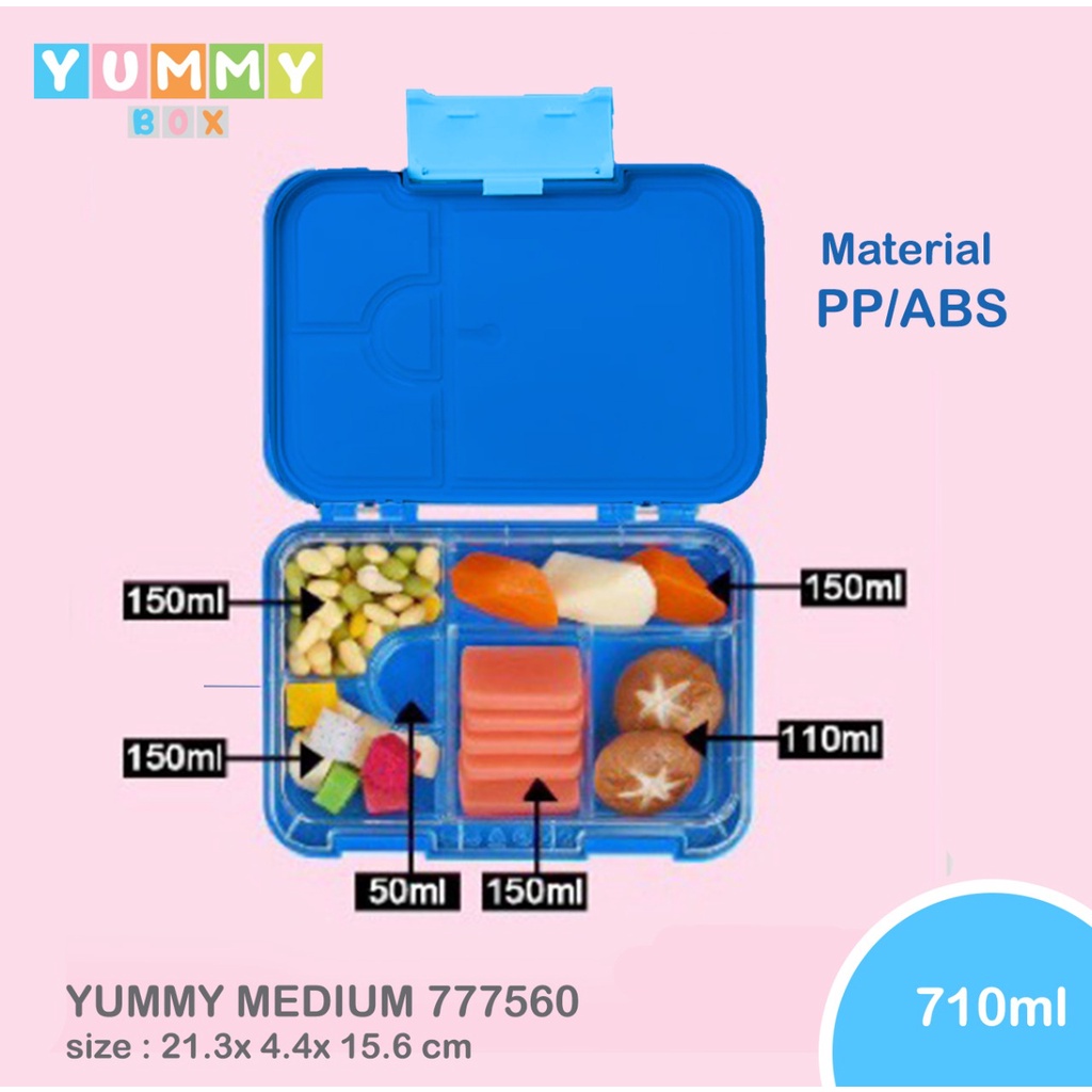 YUMMY BOX MEDIUM BENTO COLORS 777560